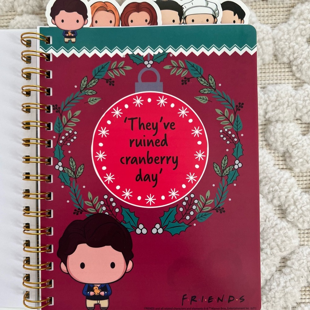 FRIENDS the tv show Christmas list pad, journal, and pen set - Picture 4 of 5